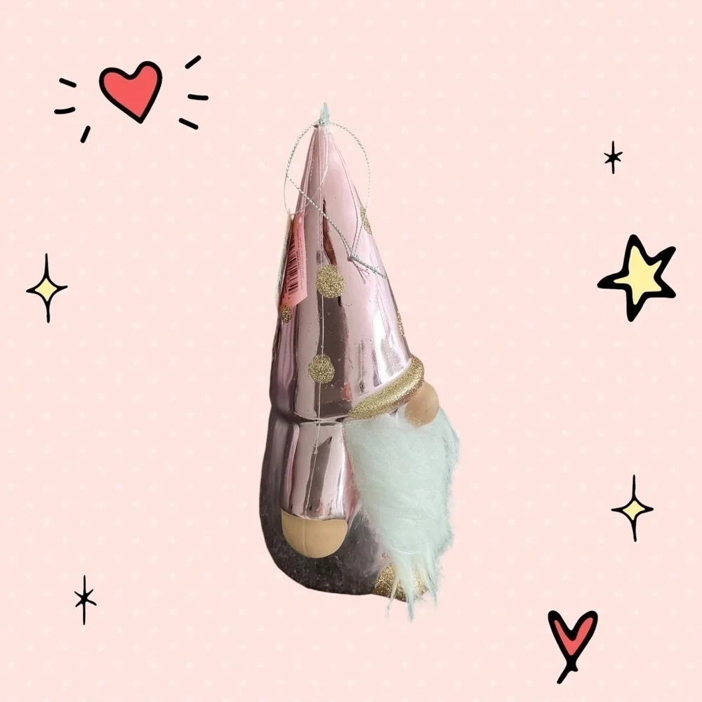 Holiday Time RARE Pink Glitter Gnome 8